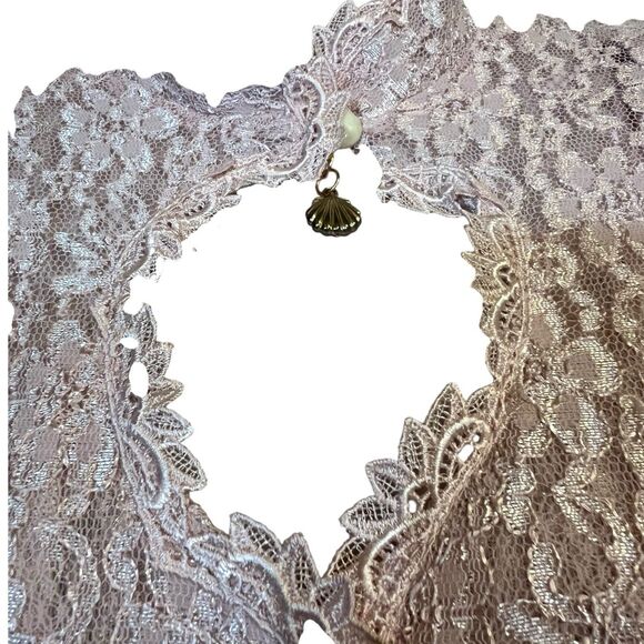 RARE Dawn Joy Blush Pink Lace Maxi Dress Vintage 90s Collectible Corset Coquette - Picture 8 of 15